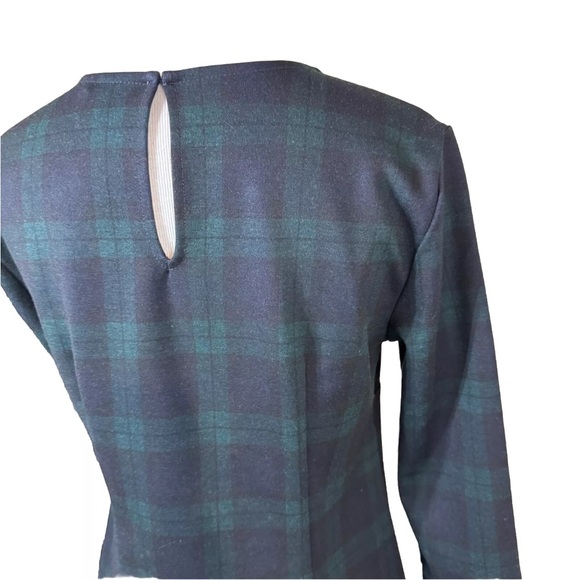 Ann Taylor Tartan Plaid Holiday Top Bell Sleeves Womens XS - Picture 5 of 6
